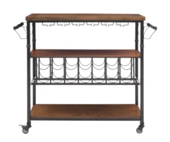 Patrick 2-Tier Wood & Metal Wine Cart -Home Furnishing Store 810543090 A0 2