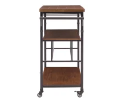 Patrick 2-Tier Wood & Metal Wine Cart -Home Furnishing Store 810543090 A1 3