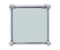 Hawkins Chrome & Glass 3-Shelf Rolling Cart -Home Furnishing Store 810543096 5