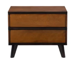 Manhattan Walnut 2-Drawer Mid-Century Wood Nightstand 16 Manhattan Walnut 2-Drawer Mid-Century Wood Nightstand -Home Furnishing Store 810543109 A0 2