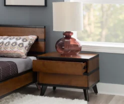 Manhattan Walnut 2-Drawer Mid-Century Wood Nightstand 13 Manhattan Walnut 2-Drawer Mid-Century Wood Nightstand -Home Furnishing Store 810543109 A0 8