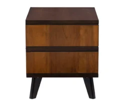 Manhattan Walnut 2-Drawer Mid-Century Wood Nightstand 18 Manhattan Walnut 2-Drawer Mid-Century Wood Nightstand -Home Furnishing Store 810543109 A1 3