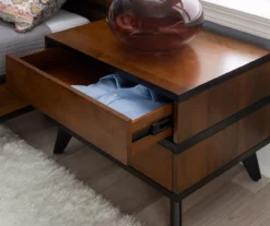 Manhattan Walnut 2-Drawer Mid-Century Wood Nightstand 14 Manhattan Walnut 2-Drawer Mid-Century Wood Nightstand -Home Furnishing Store 810543109 A8 9