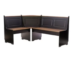 Atrium Black & Pecan 3-Piece Wooden Breakfast Nook Set 18 Atrium Black & Pecan 3-Piece Wooden Breakfast Nook Set -Home Furnishing Store 810543121 A0 3