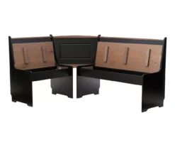 Atrium Black & Pecan 3-Piece Wooden Breakfast Nook Set 15 Atrium Black & Pecan 3-Piece Wooden Breakfast Nook Set -Home Furnishing Store 810543121 A8 1