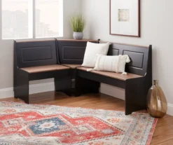 Atrium Black & Pecan 3-Piece Wooden Breakfast Nook Set 19 Atrium Black & Pecan 3-Piece Wooden Breakfast Nook Set -Home Furnishing Store 810543121 B0 3