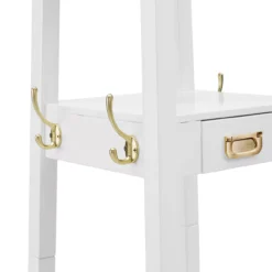 Cami White Wood Pyramid Hall Tree -Home Furnishing Store 810543178 3