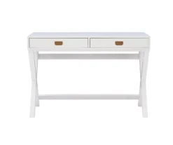 Cami White X-Base Campaign Writing Desk -Home Furnishing Store 810543179 3