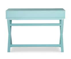 Kari Turquoise 2-Drawer Wooden X-Frame Desk -Home Furnishing Store 810543189 4