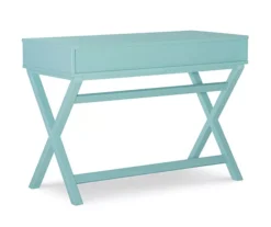 Kari Turquoise 2-Drawer Wooden X-Frame Desk -Home Furnishing Store 810543189 5