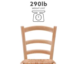 Bordeaux Natural Handwoven Ladder Back Side Chairs, 2-Pack -Home Furnishing Store 810543191 A0 10