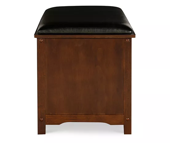 Grant Dark Walnut 10-Cube Cushioned Wood Bench 5 Grant Dark Walnut 10-Cube Cushioned Wood Bench - Image 5