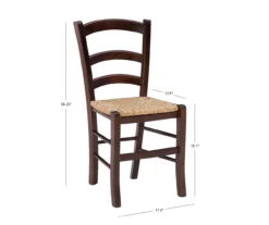 Bordeaux Walnut Handwoven Ladder Back Side Chairs, 2-Pack -Home Furnishing Store 810543200 A7