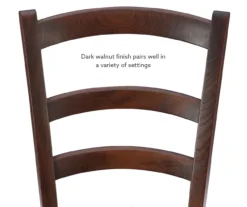 Bordeaux Walnut Handwoven Ladder Back Side Chairs, 2-Pack -Home Furnishing Store 810543200 A8 3