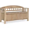 Bailey Natural Wash Wood Storage Bench