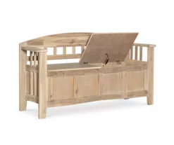 Bailey Natural Wash Wood Storage Bench -Home Furnishing Store 810543205 4
