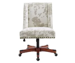 Austin Brown Linen Cow Print Office Chair 15 Austin Brown Linen Cow Print Office Chair -Home Furnishing Store 810543224 A0 2