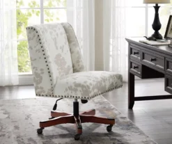 Austin Brown Linen Cow Print Office Chair 12 Austin Brown Linen Cow Print Office Chair -Home Furnishing Store 810543224 A0 8