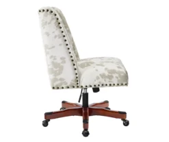 Austin Brown Linen Cow Print Office Chair 16 Austin Brown Linen Cow Print Office Chair -Home Furnishing Store 810543224 A2 3