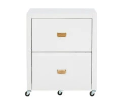Kari White 2-Drawer Rolling Filing Cabinet 7 Kari White 2-Drawer Rolling Filing Cabinet -Home Furnishing Store 810543247 3