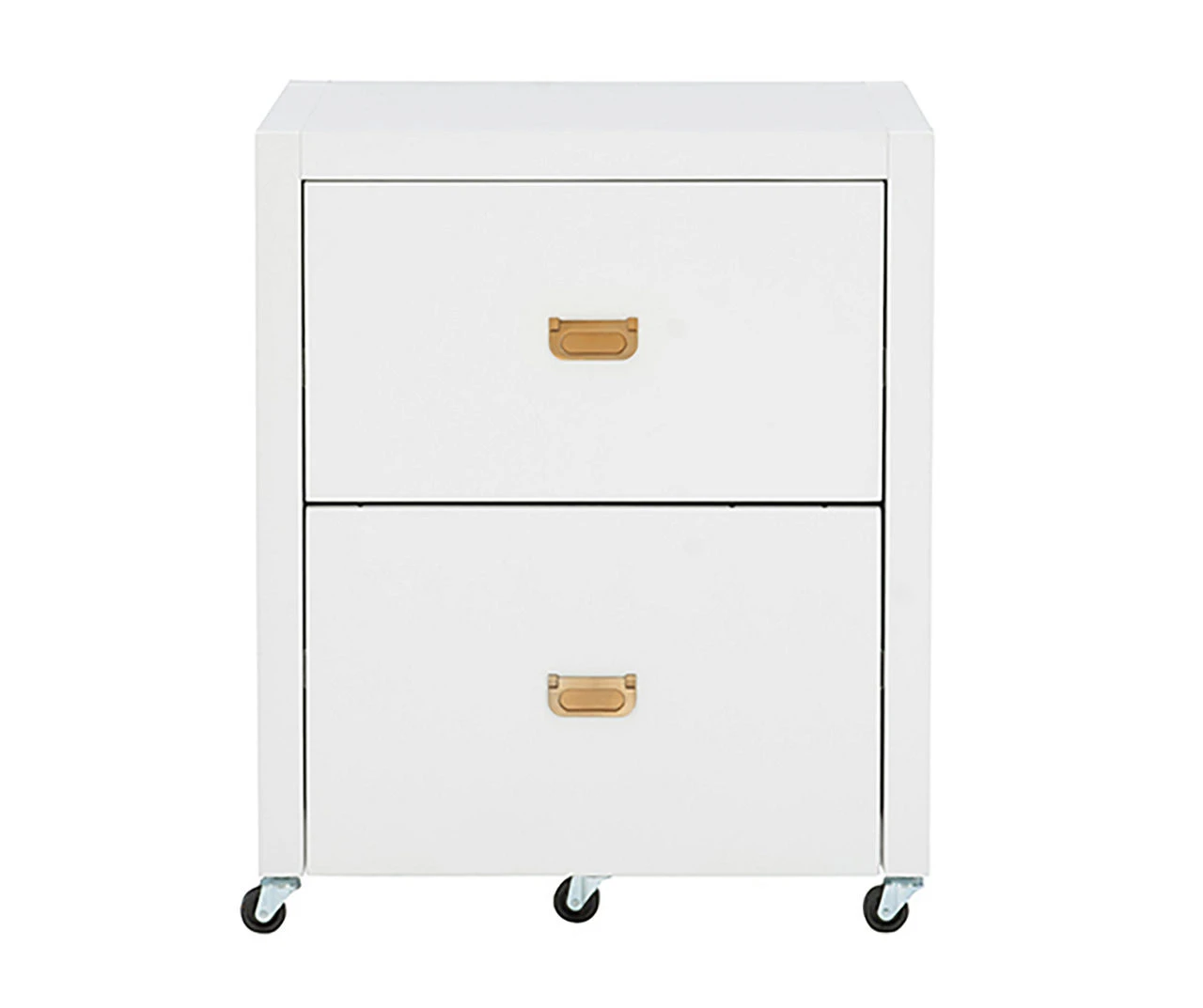 Kari White 2-Drawer Rolling Filing Cabinet 3 Kari White 2-Drawer Rolling Filing Cabinet - Image 3