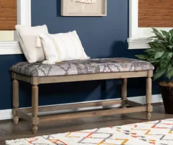Moroccan Tapestry Upholstered Rustic Driftwood Bench 16 Moroccan Tapestry Upholstered Rustic Driftwood Bench -Home Furnishing Store 810543274 2 1
