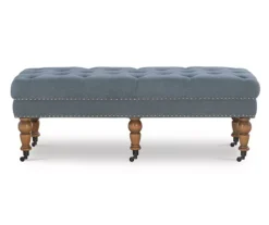 Claire Linen Upholstered Rolling Bench 12 Claire Linen Upholstered Rolling Bench -Home Furnishing Store 810543278 3