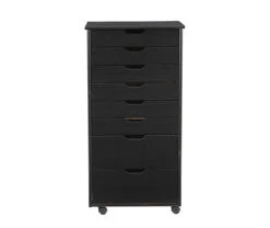 Craft Mate Black Wood 8-Drawer Rolling Storage Cart -Home Furnishing Store 810543294 3