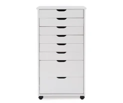 Craft Mate White Wood 8-Drawer Rolling Storage Cart -Home Furnishing Store 810543299 3