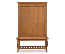 Denver Antique Pine 4-Hook Curved Leg Hall Tree -Home Furnishing Store 810543319 3