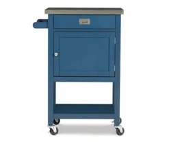 Reed Navy 1-Drawer Metal Rolling Apartment Cart -Home Furnishing Store 810543339 3