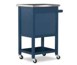 Reed Navy 1-Drawer Metal Rolling Apartment Cart -Home Furnishing Store 810543339 4