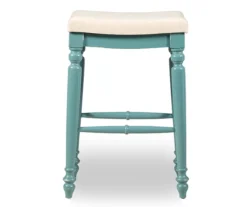 Bristol Antique Blue & White Backless Bar Stool 5 Bristol Antique Blue & White Backless Bar Stool -Home Furnishing Store 810543398 3