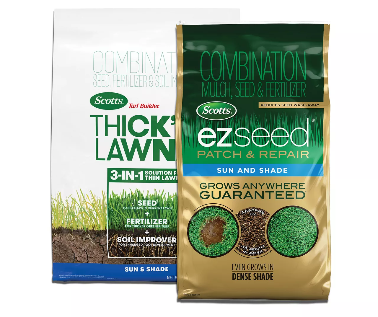 Turf Builder Thick'r Lawn & EZ Seed Patch & Repair Sun & Shade Bundle 1 Turf Builder Thick'r Lawn & EZ Seed Patch & Repair Sun & Shade Bundle
