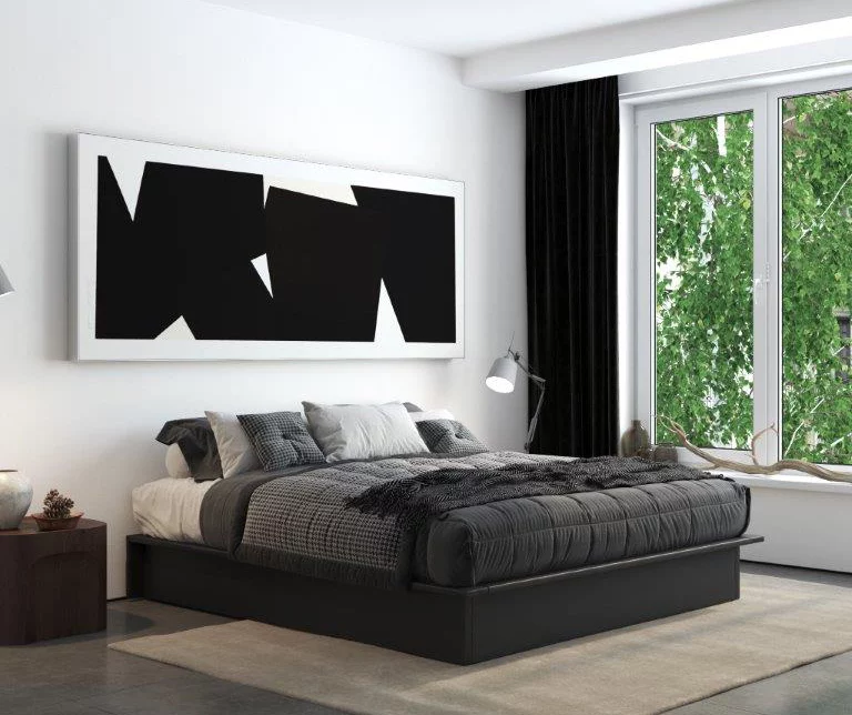 DHP Micah Black Faux Leather King Platform Bed 1 DHP Micah Black Faux Leather King Platform Bed