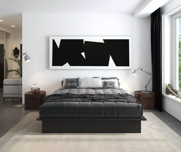 DHP Micah Black Faux Leather King Platform Bed 2 DHP Micah Black Faux Leather King Platform Bed - Image 2