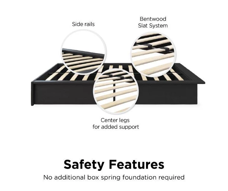 DHP Micah Black Faux Leather King Platform Bed 5 DHP Micah Black Faux Leather King Platform Bed - Image 5