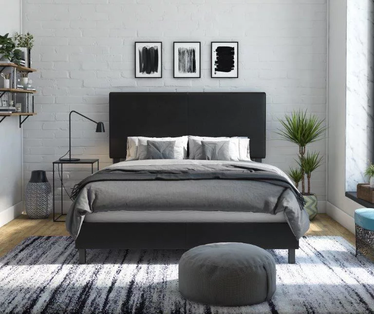 Atwater Living DHP Jazmine Black Faux Leather Upholstered Bed 15 Atwater Living DHP Jazmine Black Faux Leather Upholstered Bed - Image 15