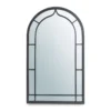 Black Rounded Arch Wall Mirror, (33.07")