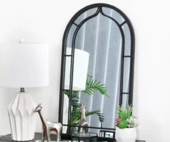 Black Rounded Arch Wall Mirror, (33.07") -Home Furnishing Store 810546462 10