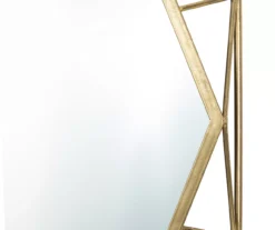 Gold Octagon Geometric-Border Wall Mirror, (28.15") -Home Furnishing Store 810546468 6