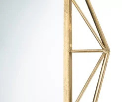 Gold Octagon Geometric-Border Wall Mirror, (28.15") -Home Furnishing Store 810546468 7