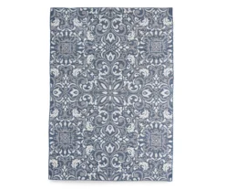 Broyhill Sandpointe Cobalt & Ecru Damask Outdoor Area Rug -Home Furnishing Store 810546503 810546507