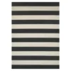Afuera Onyx & Ivory Stripe Outdoor Area Rug, (5' 3" X 7.5')