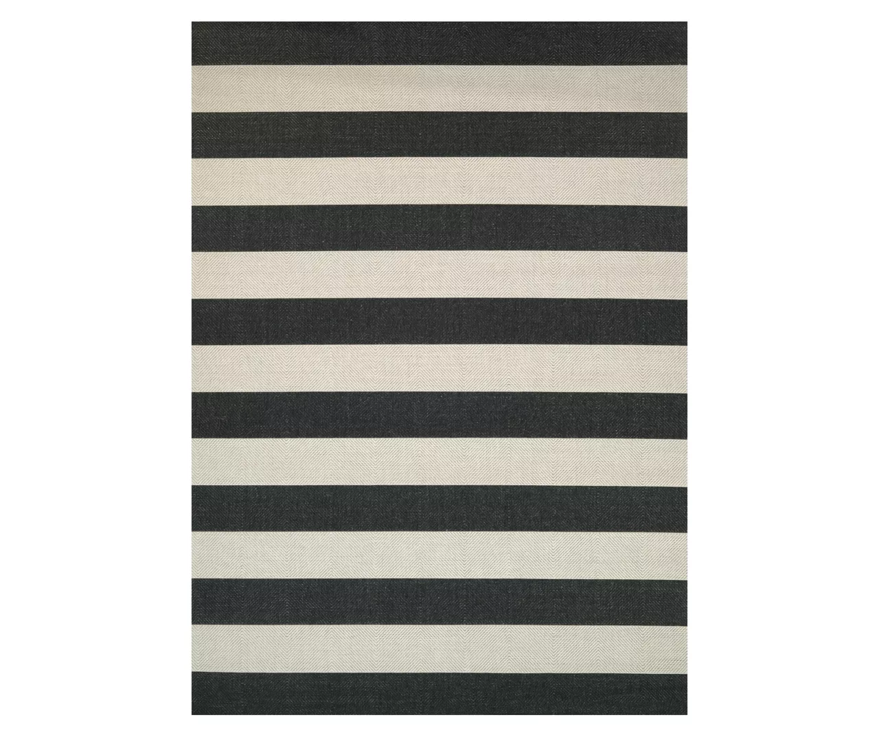 Afuera Onyx & Ivory Stripe Outdoor Area Rug, (5' 3" X 7.5') 1 Afuera Onyx & Ivory Stripe Outdoor Area Rug, (5' 3" X 7.5')