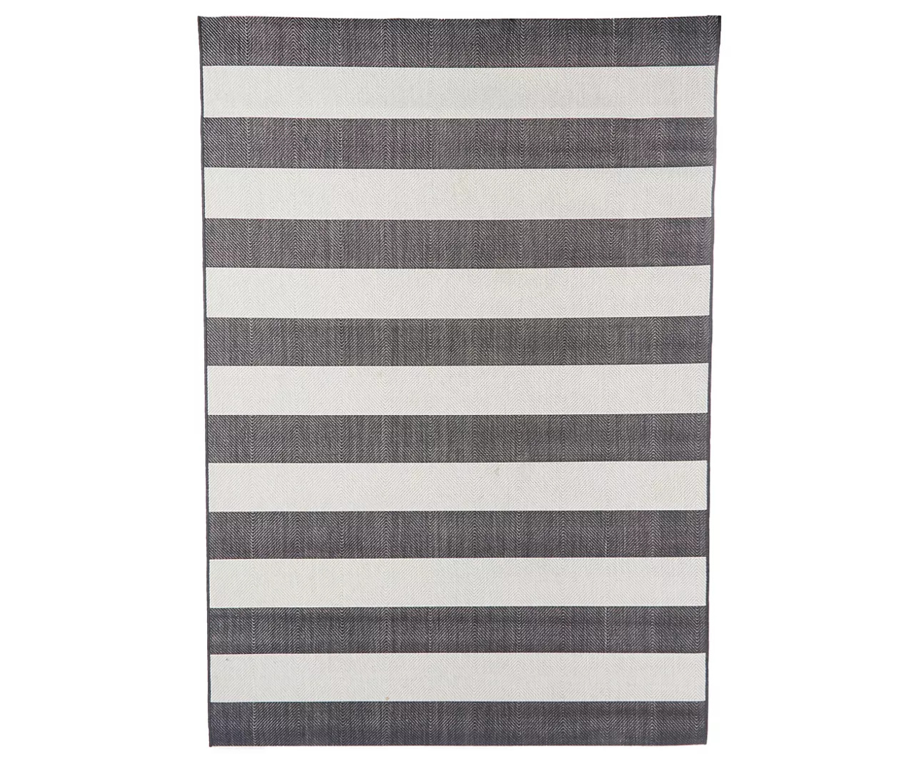 Afuera Onyx & Ivory Stripe Outdoor Area Rug, (5' 3" X 7.5') 2 Afuera Onyx & Ivory Stripe Outdoor Area Rug, (5' 3" X 7.5') - Image 2