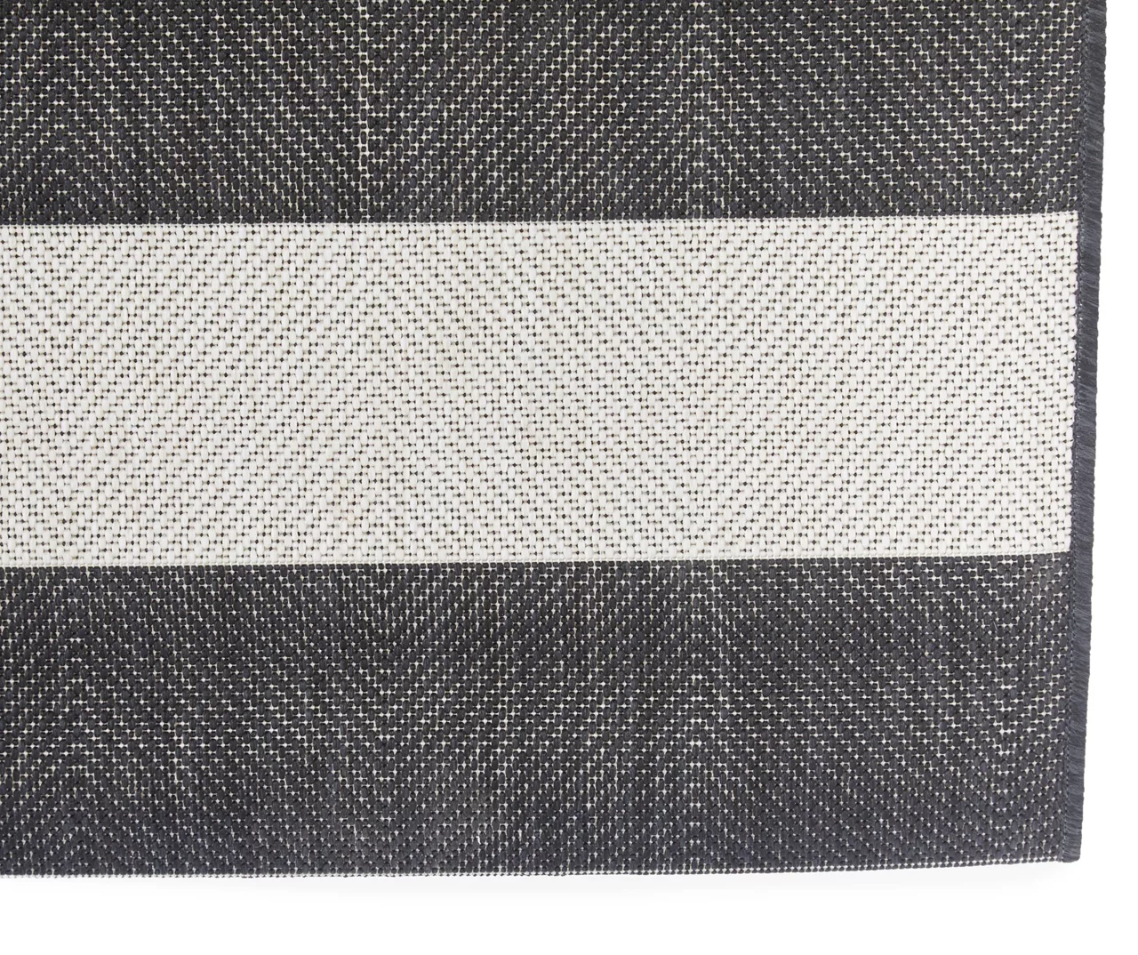Afuera Onyx & Ivory Stripe Outdoor Area Rug, (5' 3" X 7.5') 3 Afuera Onyx & Ivory Stripe Outdoor Area Rug, (5' 3" X 7.5') - Image 3