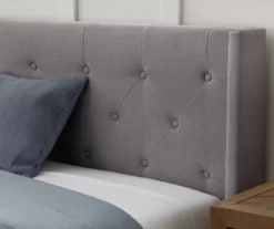 Isabelle Stone Upholstered Twin Wingback Bed -Home Furnishing Store 810547604 810547608 810547627 810547612 4