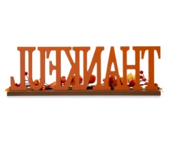 "Thankful" Pumpkin, Berries & Leaves Wordscript Tabletop Decor 9 "Thankful" Pumpkin, Berries & Leaves Wordscript Tabletop Decor -Home Furnishing Store 810547801 3