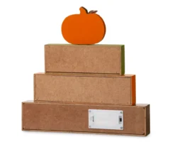 "Fall, Leaves, Pumpkin" Pumpkin & Letter Block LED Tabletop Decor -Home Furnishing Store 810547823 3
